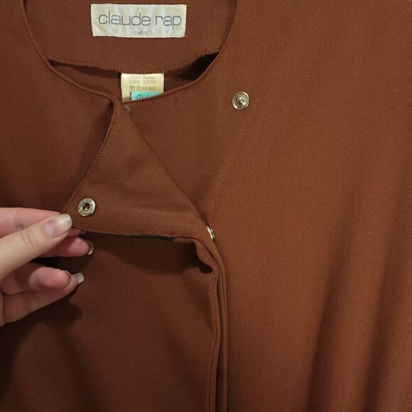 Vintage Claude Rap Paris Wool Long Sleeve Dress - Picture 9 of 16